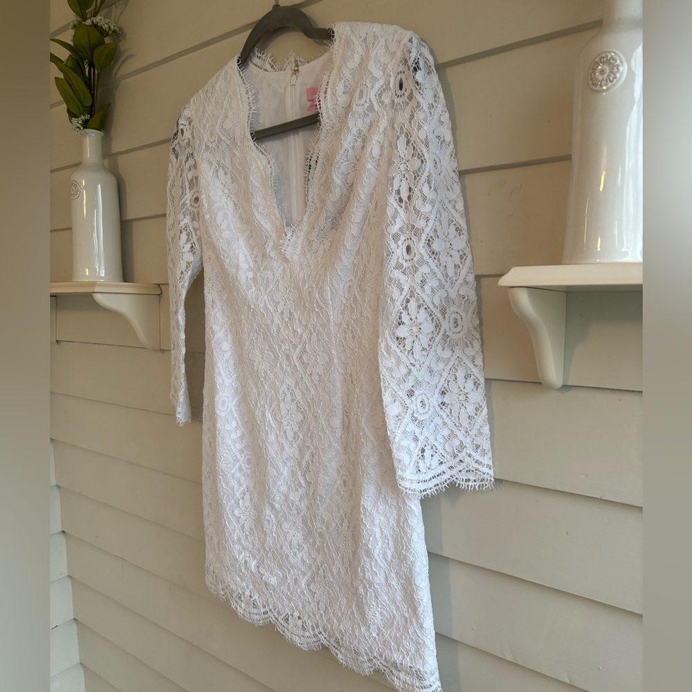 Lilly Pulitzer Meryl Dress Resort White Diamond Lace Size 0 New with Tags - Picture 11 of 16